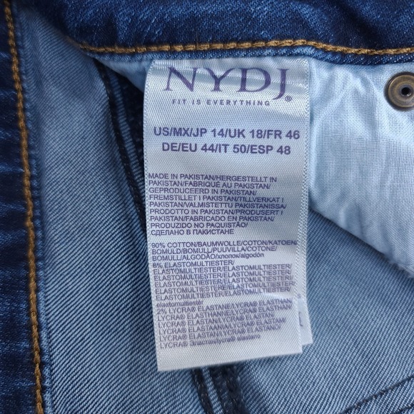 NYDJ Jeans Womens Size 14 Barbara Bootcut Blue Denim High Rise Pants - Picture 8 of 9